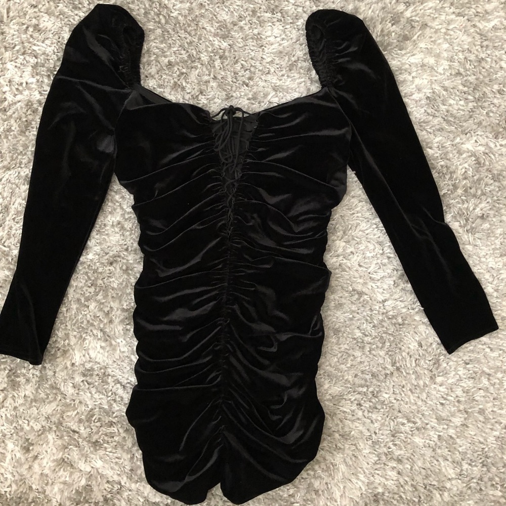 Zara velour scrunch Dress
